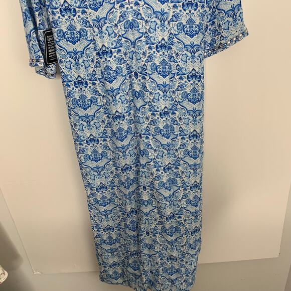 NicoBlue Shalimar Long Tunic Dress with Sapphire Jewel Embellishment Women New - Picture 5 of 16